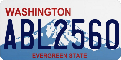 WA license plate ABL2560