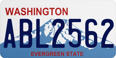 WA license plate ABL2562
