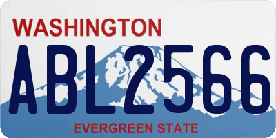 WA license plate ABL2566