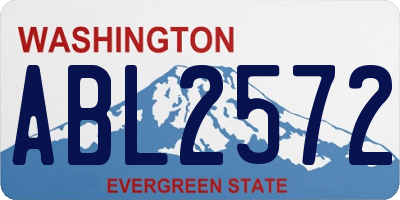 WA license plate ABL2572