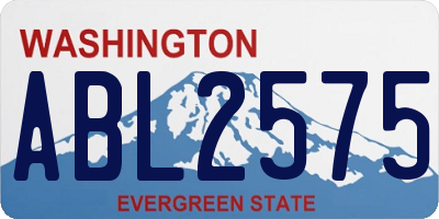 WA license plate ABL2575
