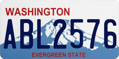 WA license plate ABL2576