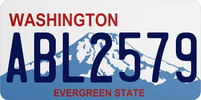 WA license plate ABL2579