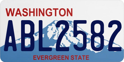 WA license plate ABL2582