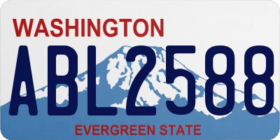 WA license plate ABL2588