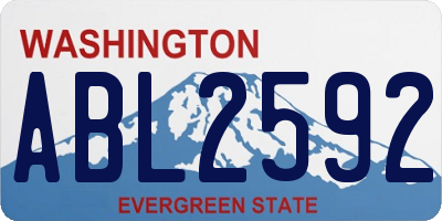 WA license plate ABL2592