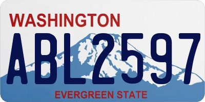 WA license plate ABL2597