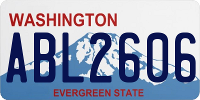 WA license plate ABL2606