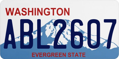 WA license plate ABL2607