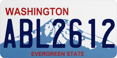 WA license plate ABL2612