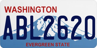 WA license plate ABL2620
