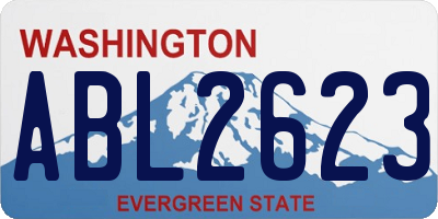 WA license plate ABL2623