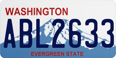 WA license plate ABL2633