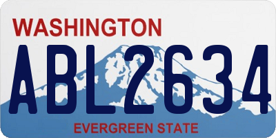 WA license plate ABL2634