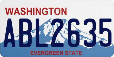 WA license plate ABL2635