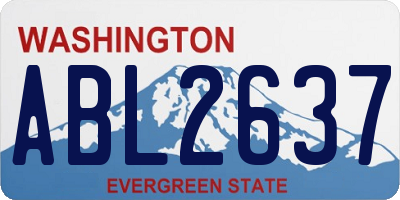 WA license plate ABL2637