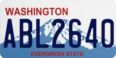 WA license plate ABL2640