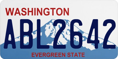 WA license plate ABL2642