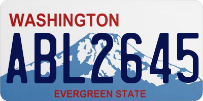 WA license plate ABL2645