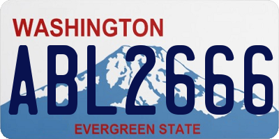 WA license plate ABL2666