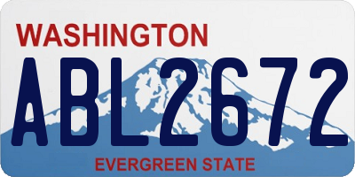WA license plate ABL2672