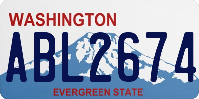 WA license plate ABL2674