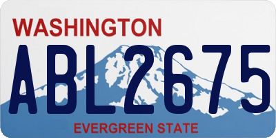 WA license plate ABL2675