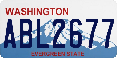 WA license plate ABL2677