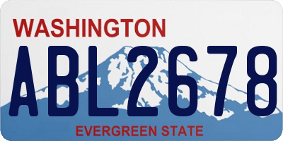 WA license plate ABL2678