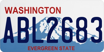 WA license plate ABL2683