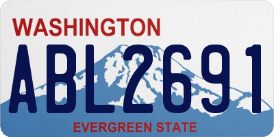 WA license plate ABL2691