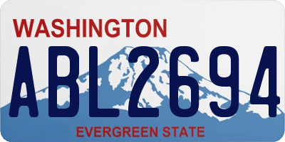 WA license plate ABL2694