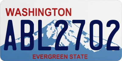 WA license plate ABL2702