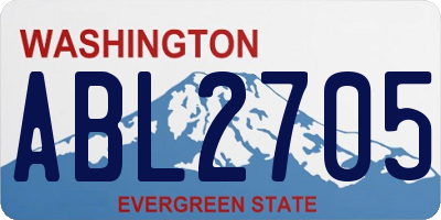WA license plate ABL2705