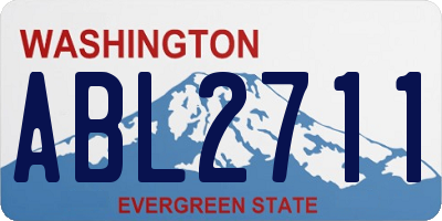 WA license plate ABL2711