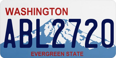 WA license plate ABL2720