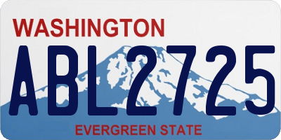 WA license plate ABL2725