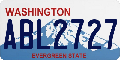 WA license plate ABL2727