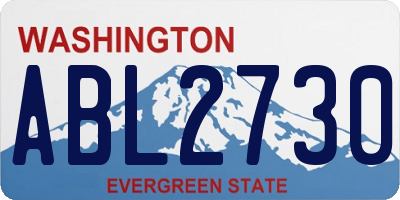 WA license plate ABL2730