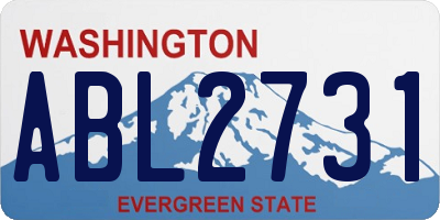 WA license plate ABL2731