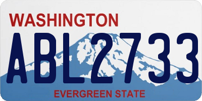 WA license plate ABL2733