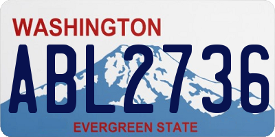WA license plate ABL2736