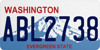 WA license plate ABL2738