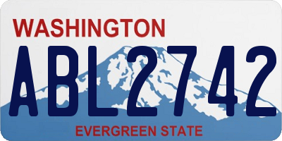 WA license plate ABL2742