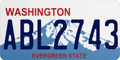 WA license plate ABL2743