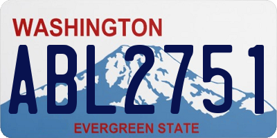 WA license plate ABL2751