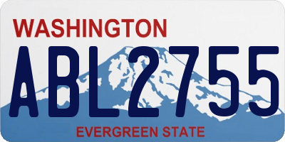 WA license plate ABL2755