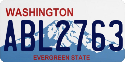 WA license plate ABL2763