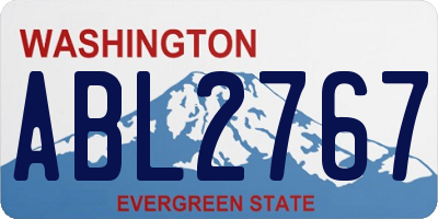 WA license plate ABL2767