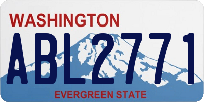 WA license plate ABL2771